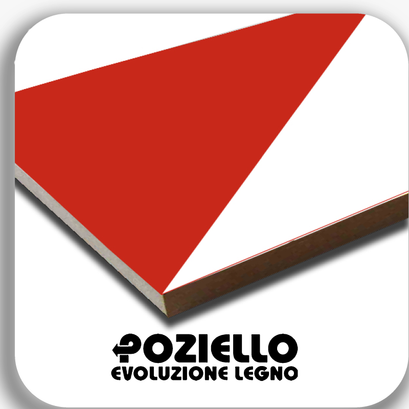 mdf nobilitato mm 18** rosso 0446-bianco 0118